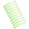 AR41 10PCS 75mm T Tail Soft Worm Artificial Bait Lures Fishing Tackle AccessoriesLuminous