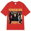 Рэпер Yungblud IDOLS Мировой тур 90-х Винтажная графическая футболка Унисекс Хип-Хоп Короткий рукав Повседневная Хлопок Женская и Мужская Футболка