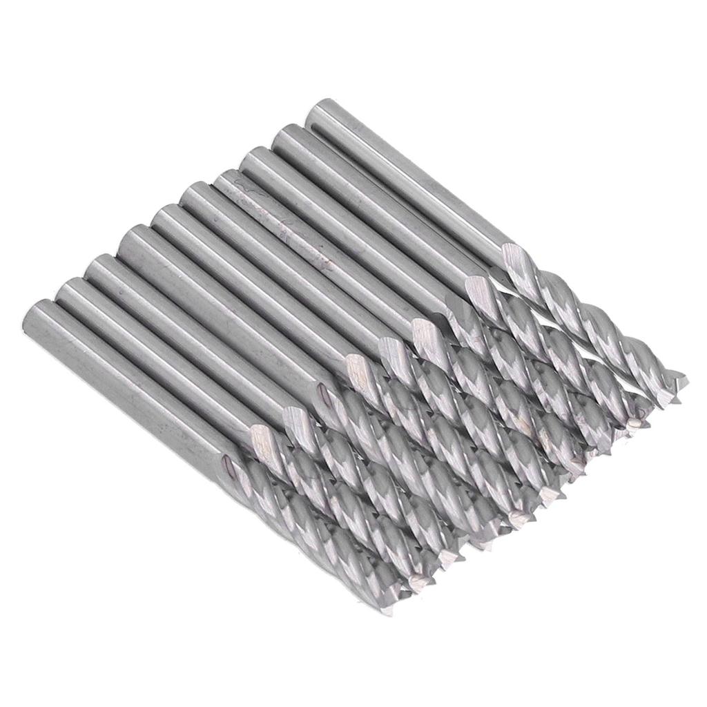 10Pcs 4 Flutes Milling Cutter No Burr Engrave Machine Knife 3.175x15mm for Acrylic MDF PVC