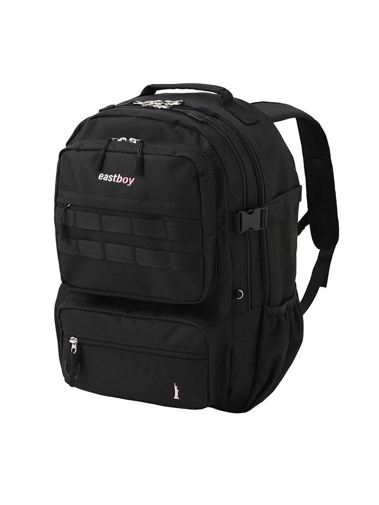 Рюкзак Eastboy с лентой (33л) Женский 5209184 Черный x Розовый (940) F