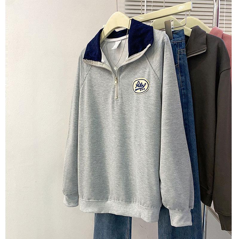 Женский свитшот 2025 XL в американском ретро-стиле - Новый тонкий весенне-осенний стиль