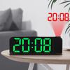 Проекционные часы-будильник Светодиодные цифровые часы-будильник Большой дисплей цифр Прикроватные часы-будильник Регулируемая яркость для крепко спящих
