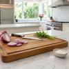 Acacia Wood Chopping Block Sturdy and Long-Lasting Acacia Wood Carving Board Kitchenware Handmade Serving Platter for Barbecue