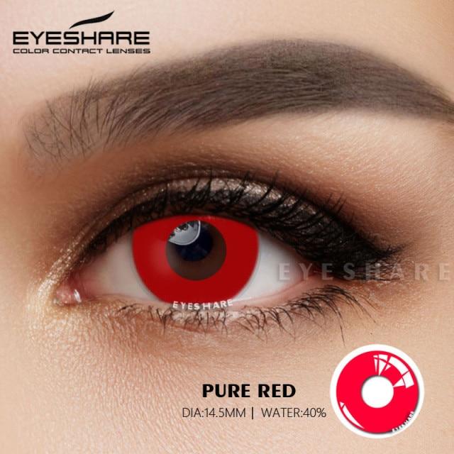 Eyeshare Цветные контактные линзы для глаз 1 пара аниме косплей цветные линзы красные сумасшедшие линзы для Хэллоуина контактные линзы красота макияж