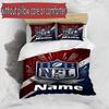 3pcs Duvet Cover Set (1*Duvet Cover + 2*Pillowcase, Without Core), Custom Name NFL Pattern Bedding Set, Home Bedroom Decor Gift