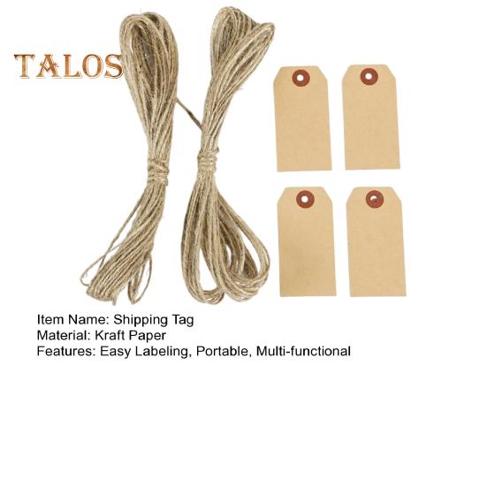 100 шт. бирки для доставки из крафт-бумаги с веревкой пустые картонные бирки с ценой распродажи имя подарочная бирка для ювелирных изделий инвентаризация одежды маркировка