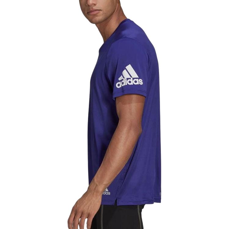 adidas Футболки Мужские Фиолетовые С Круглым Вырезом Умеренный Прямой Крой HB7482