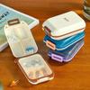 Translucent Travel Pill Dispenser Frosted Mini Medicine Box High Beauty Weekly Pill Case Travel