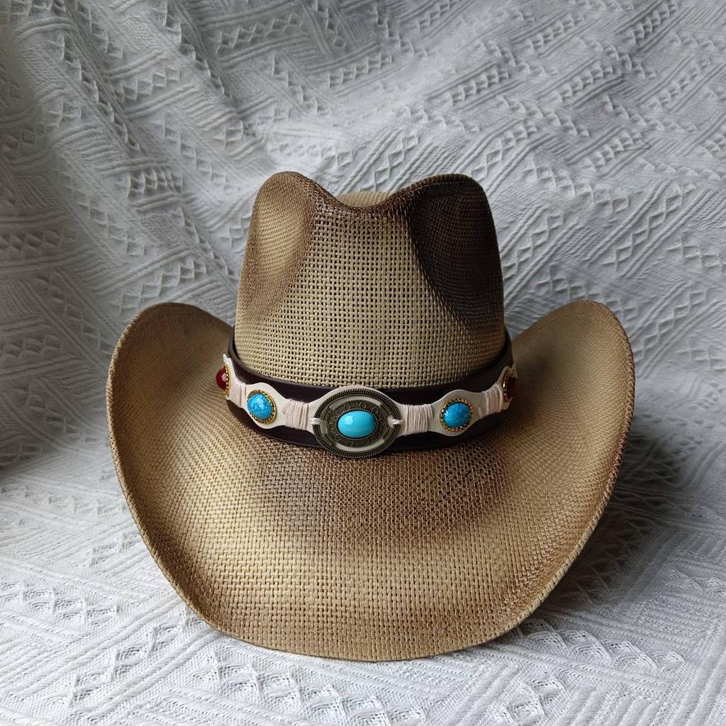 Розовая ковбойская шляпа в стиле вестерн, летняя солнцезащитная шляпа, соломенная шляпа для мужчин и женщин, ковбойская шляпа, сомбреро, хомбре