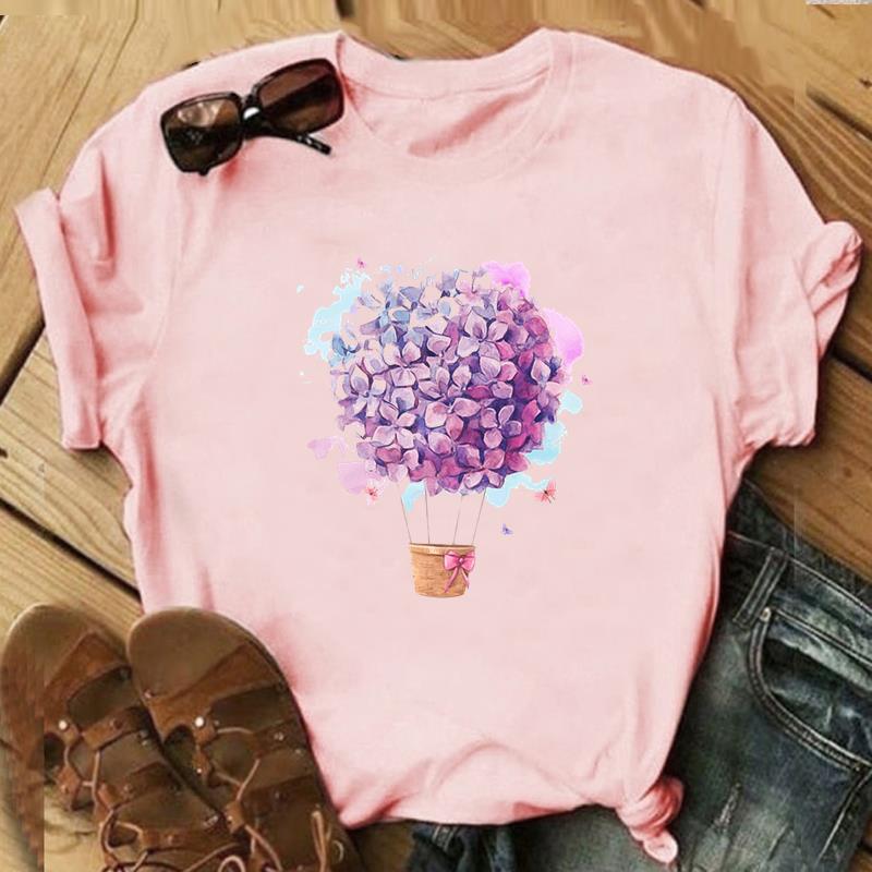 Butterfly Lovely Tee Top Fashion T Shirt 90s Sweet Trend Clothing Casual Short Sleeve Women Print Lady Female Graphic T-shirt