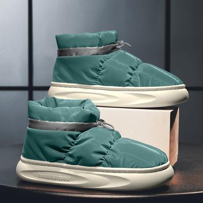 YRZL женские зимние ботинки для снега, ботильоны, плюшевые теплые высокие домашние хлопковые туфли на толстой подошве, унисекс, повседневные мужские тапочки