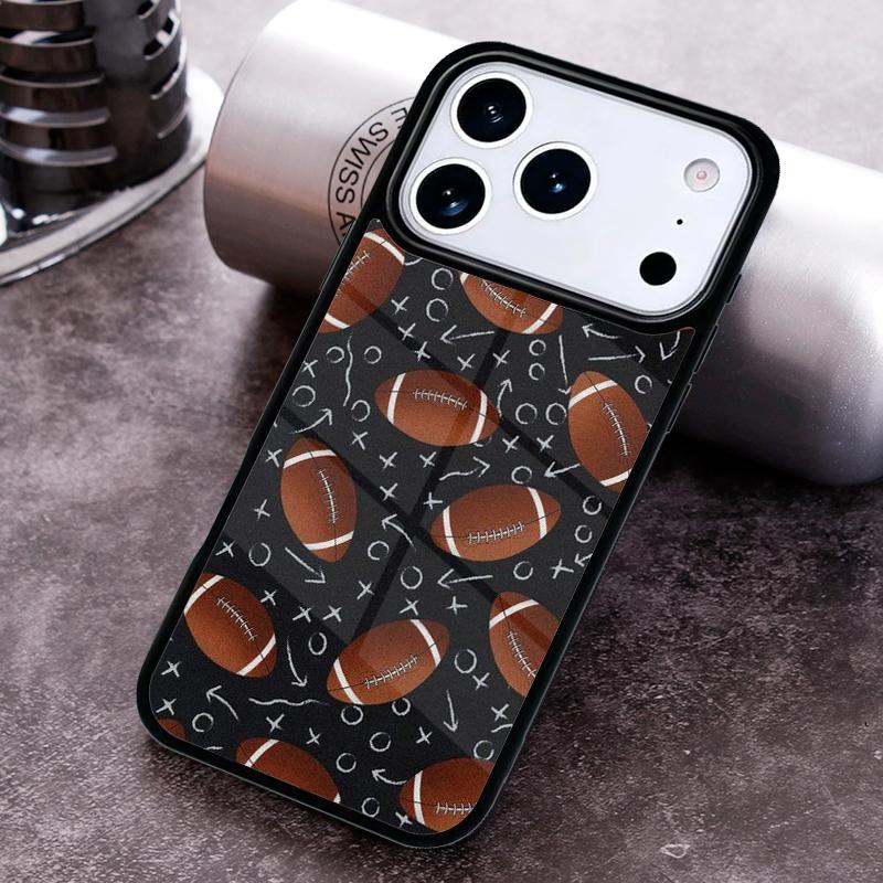 Чехол для телефона в виде мяча для регби для iPhone 17 16 15 Pro Max Air 14 13 12 11 Plus Ударопрочный Capa Чехол