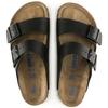 Klapki damskie/męskie Birkenstock Arizona Soft Footbed Birko-Flor Black czarne regular szerokie (0551251)
