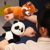 Милый животный браслет-хлопушка с защелкой Енот Лиса Панда Коала Кролик Овца Плюшевый браслет-кольцо на руку Игрушка Креативный подарок