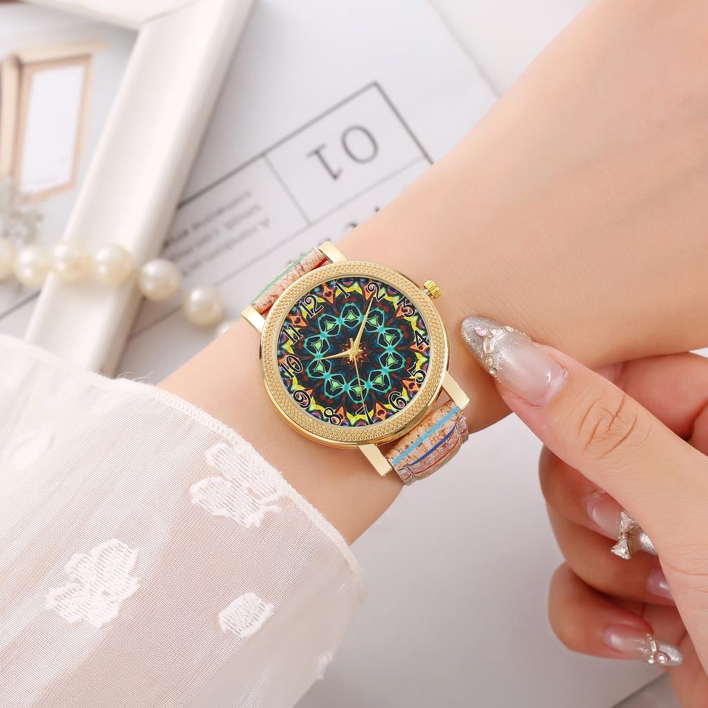 Новые женские часы студенческие наручные часы под дерево вертушка ретро полоса кожаный ремешок часы в этническом стиле