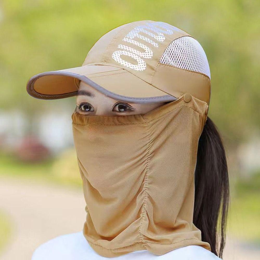 Quick-dry Hat Wide Brim Baseball Cap Neck Cover Face Cover Cap Sun Protection Hat Outdoor