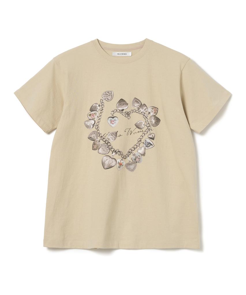 MILLO WOMEN Vintage Pendant T-Shirt [Beige]