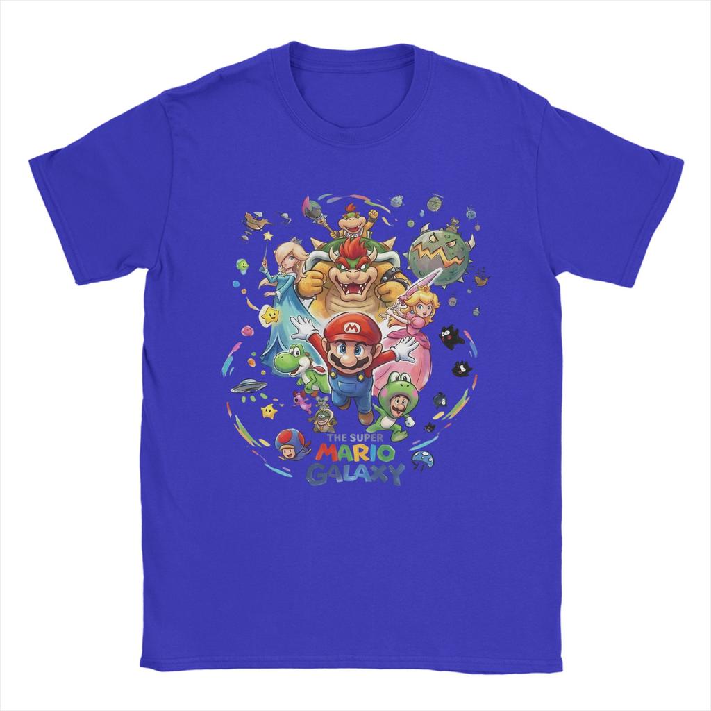 Повседневная футболка Marios Galaxy для кино Unisex Женская с круглым вырезом 100% Хлопок Футболки с коротким рукавом Подарочная одежда