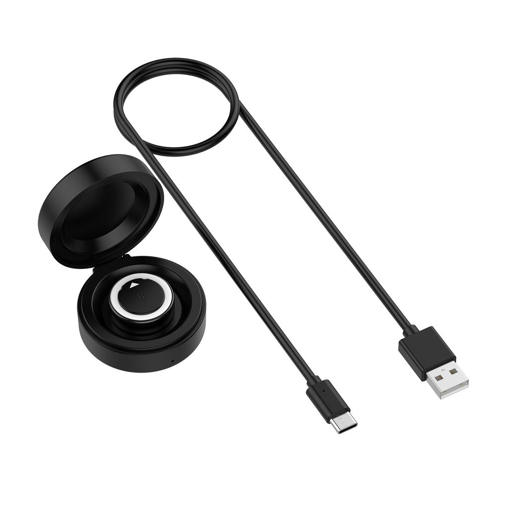 Беспроводной умный кольцевой зарядный кейс для Oura Ring Gen 4, зарядная станция, портативный зарядный бокс с USB-C кабелем, зарядный кейс