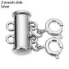 1 шт. DIY Магнитный многослойный трубчатый замок-коннектор для ювелирных изделий, застежки-распорки для ожерелья, застежка-слайдер, замок-застежка