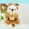 Cute Otter Holding Fish Keychain Soft Plush Toy For Car Keys And Accessories Bag