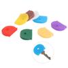 10 шт. разноцветные резиновые мягкие замки для ключей, крышки для ключей, брелок-топпер