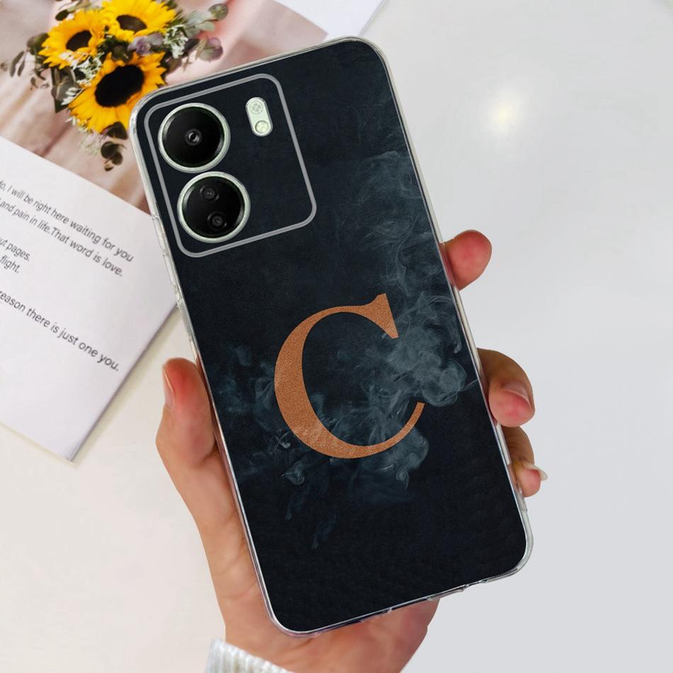 Чехол для Xiaomi Redmi 13C Redmi 13C 2023 Модный с инициалом Мягкий силикон ТПУ Чехол для телефона Для Redmi13C 13 C 4G