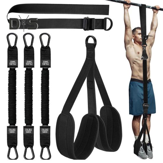 Подтягивающая лента для подтягиваний, регулируемая длина, тренировка мышц, 75-225 фунтов, прочная лента сопротивления, фитнес-оборудование
