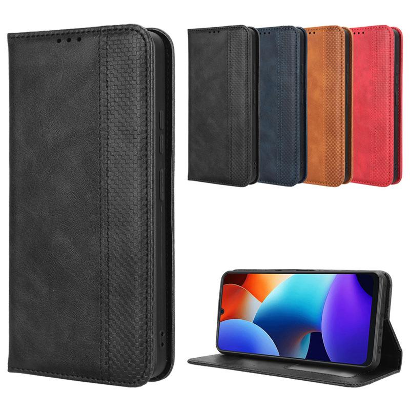 Флип-чехол для Blackview Color 8/Oscal Modern 8 кожаный чехол [Flip Vintage Leather] ударопрочный прочный ретро-чехол для телефона