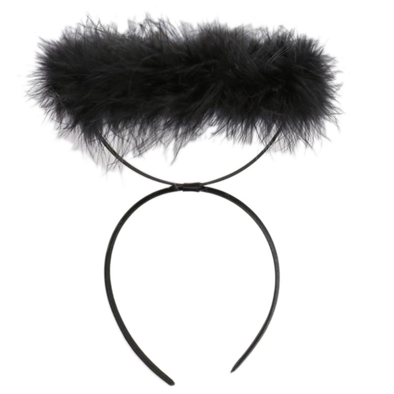 Angel Wings Headband with  Wand for Kids Boys Girls Feather Fairy Wings Halloween Party Cosplay Costumes