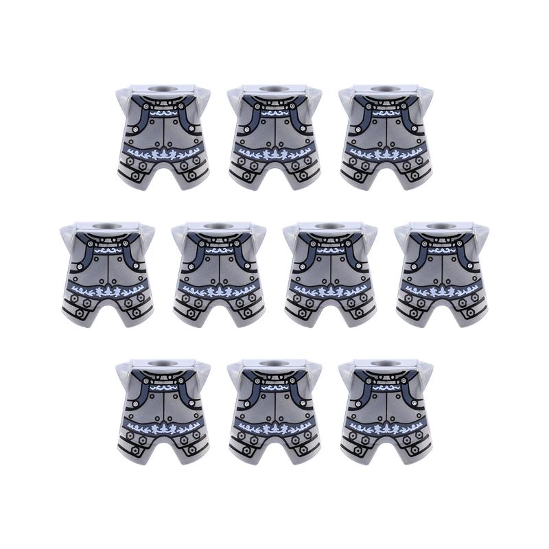 MOC Средневековый Военный Замок Оружие Римский Рыцарь Шлем Щит Аксессуары Строительные Блоки Зеленый Дракон Лев Крестоносец Кирпичи Игрушка