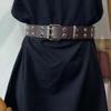 Wide Side For Man Star Hole Waist Strap Women Waistband Double Grommet Hole Korean Waist Belts
