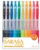 ZEBRA Sarasa Clip Gel Ballpoint 10 Pen, 0.3, Colors, JJH15-10CA