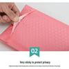 Matte Pink Co-Extruded Self-Adhesive Bubble Mailer with Black Foam Interior