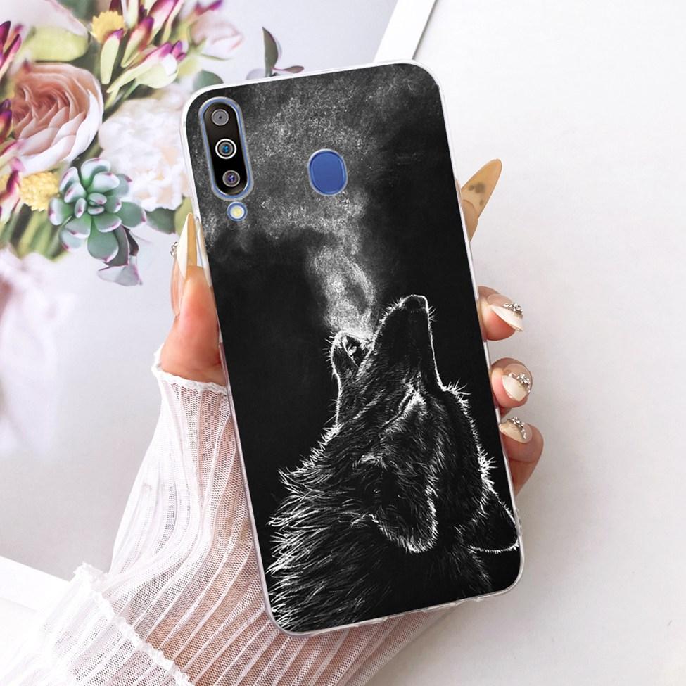 For Samsung A40S Case Transparent Cute Cat Fashion Butterfly Funny Painted Casing For Samsung Galaxy A40S Cover SM-A3050