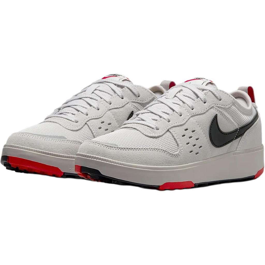 Nike C1TY Нескользящие износостойкие низкие детские кеды для скейтбординга Преппи Серый/Темно-серый/Огненно-красный/Черный HQ0028-002