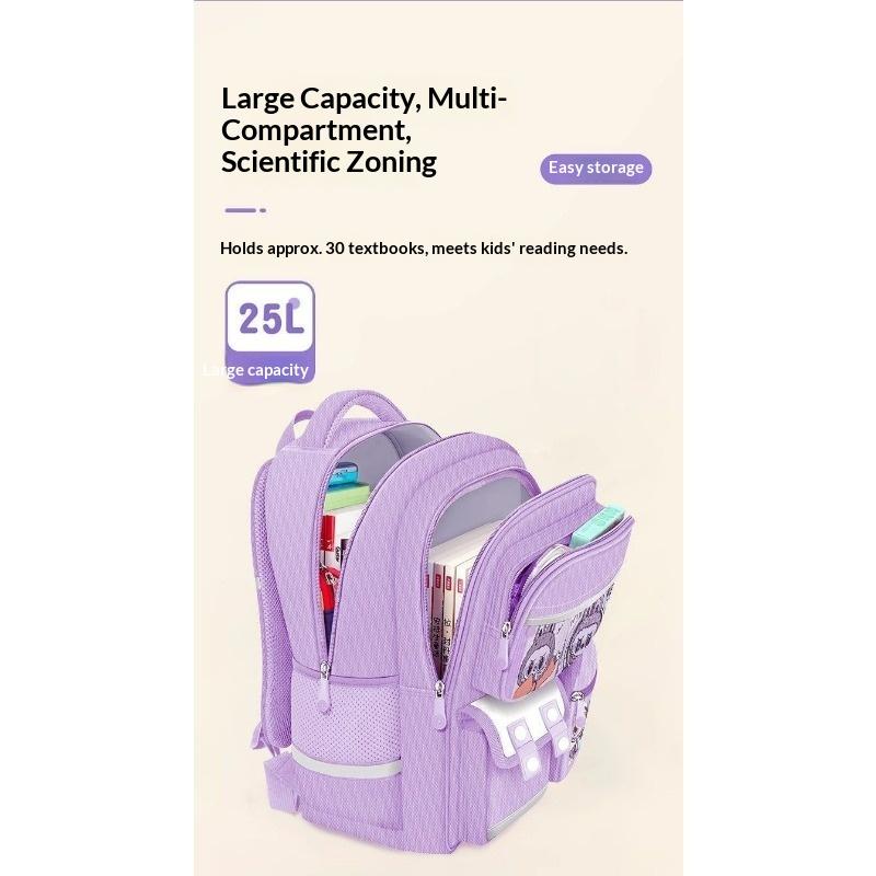Children Elementary School Bag Multi-layer Ridge Guard Girls Boys Backpack