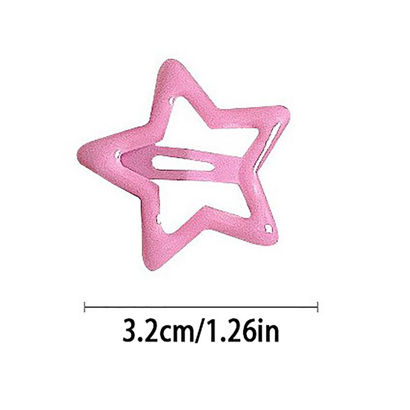 3/10 шт. Y2K шпильки-невидимки для девочек, цветные звездочки, металлические заколки-кнопки, детские корейские шпильки Bb, головные уборы, аксессуары для волос