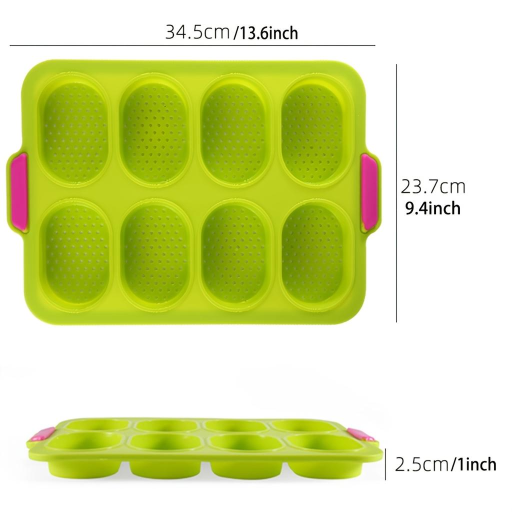 1 шт. антипригарный силиконовый противень для выпечки багетов с ручками - идеально подходит для самостоятельной выпечки французского хлеба и буханок