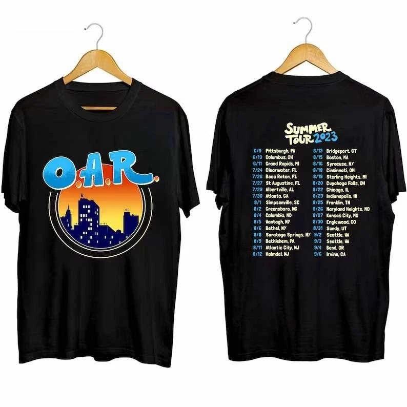 2 sides OAR Summer Tour 2023 Rock Band Shirt Black Unisex S-5XL