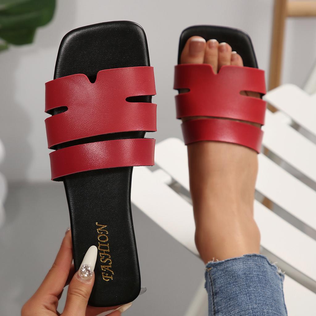 Fashion Summer New Women Slippers Flat Bottom Non-slip Outdoor Open Toe Beach Female Sandals Sexy Fashion Designer Shoes Slides Woman