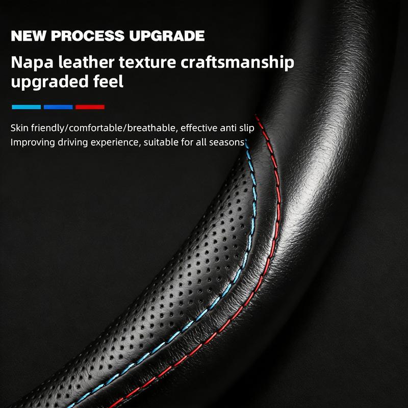 Car Steering Wheel Cover Breathable Leathe Non-Slip Protector For MINI JCW Cabrio Cooper Countryman Aceman Clubman Coupe F57