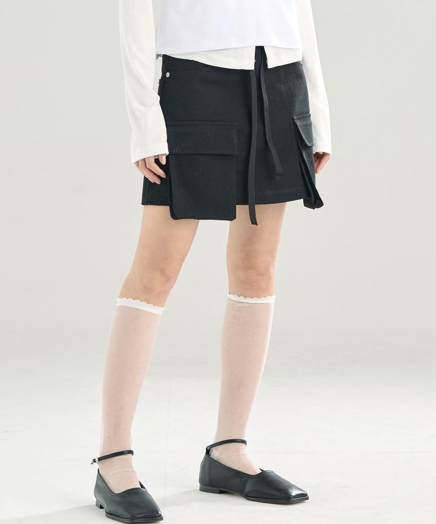 Sunnid Cargo Skirt Black
