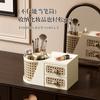 Medieval Creative Rotating Pen Holder Small Storage Box Student Desk Stationery Desktop Storage Shelf with Drawer