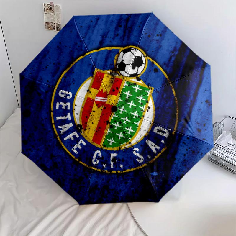 Getafe CF узор, автоматический складной зонт, портативный и складная конструкция, 8 спиц, рождественский или день рождения подарок.