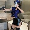Сексуальное женское белье Сексуальная полицейская горячая полая соблазнительная униформа страсть косплей ночной клуб костюм