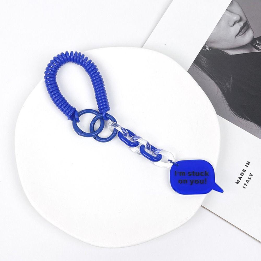 With Metal Clasp Springs Keyring Stretchy Stretchy Spiral Spring Coil Luggage Tags