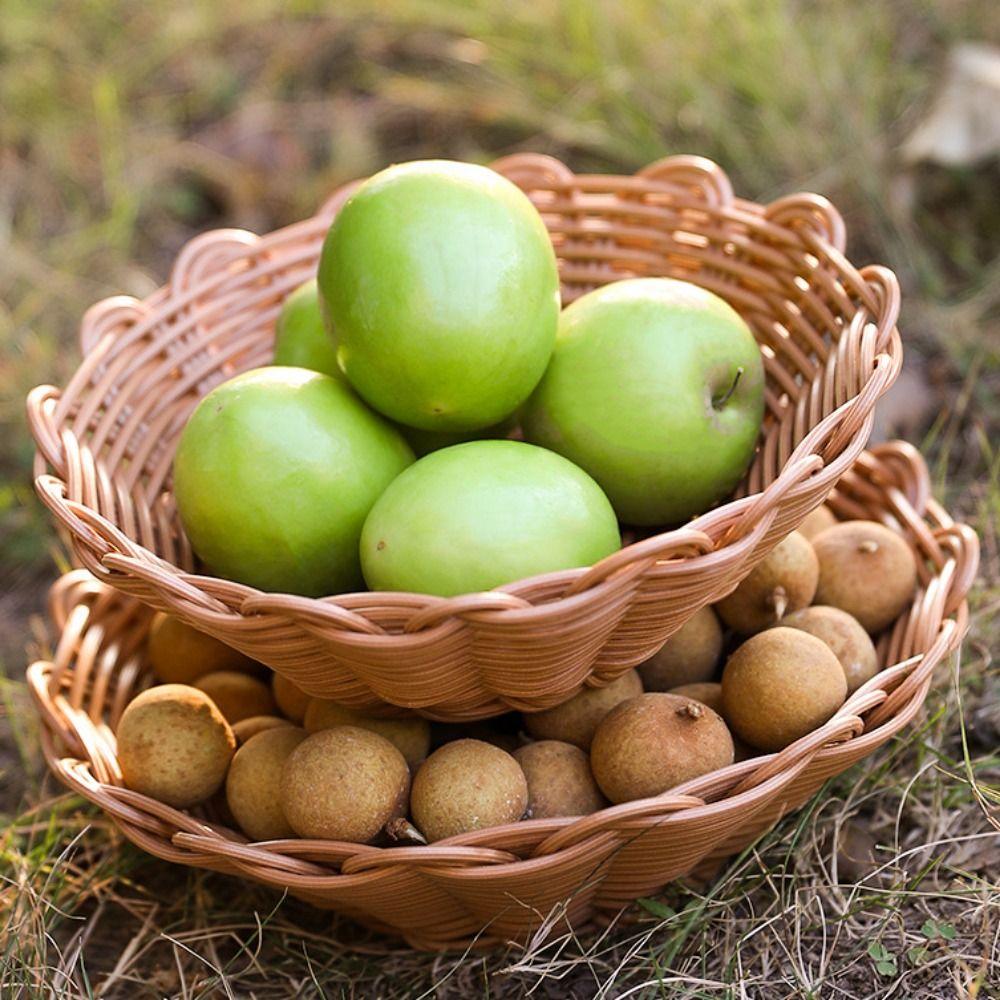 Round Display Platter Bread Fruit Kitchen Organization Basket Storage Basket  Home Shop Hotel