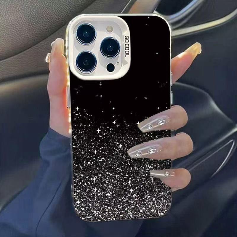 Черный блеск подходит для чехла на мобильный телефон Apple 17Promax iPhone15/14/13 Европейский и американский 16Promax тренд