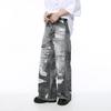 Men's Clothing New Product, Trendy Street Style with Distressed Design, Loose Washed Jeans